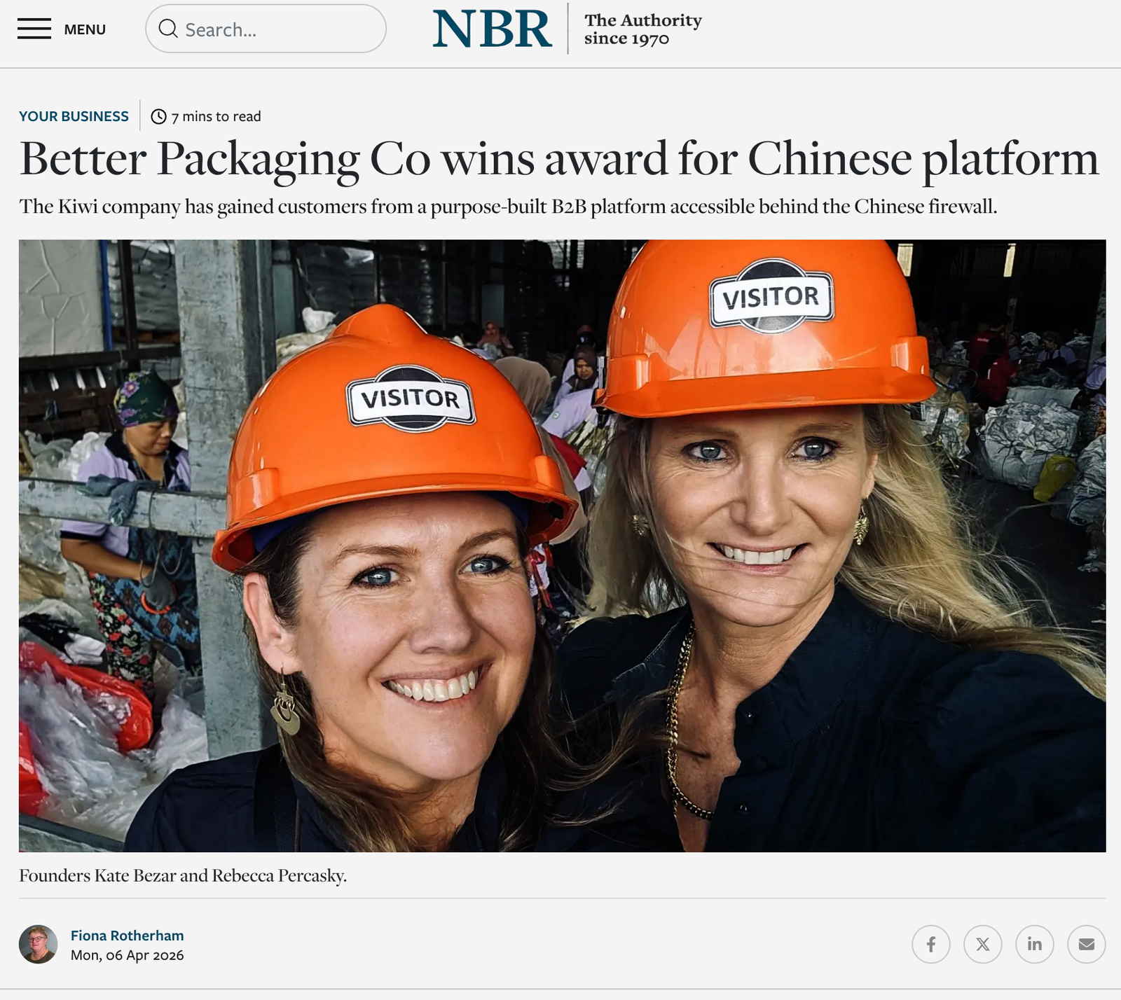 NBR feature on Better Packaging Co.