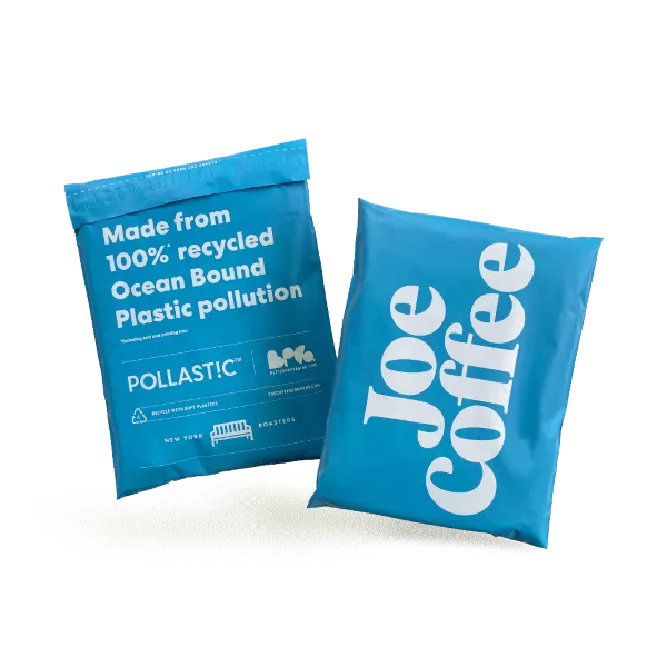 Better Packaging custom Joe Coffee POLLAST!C Mailers