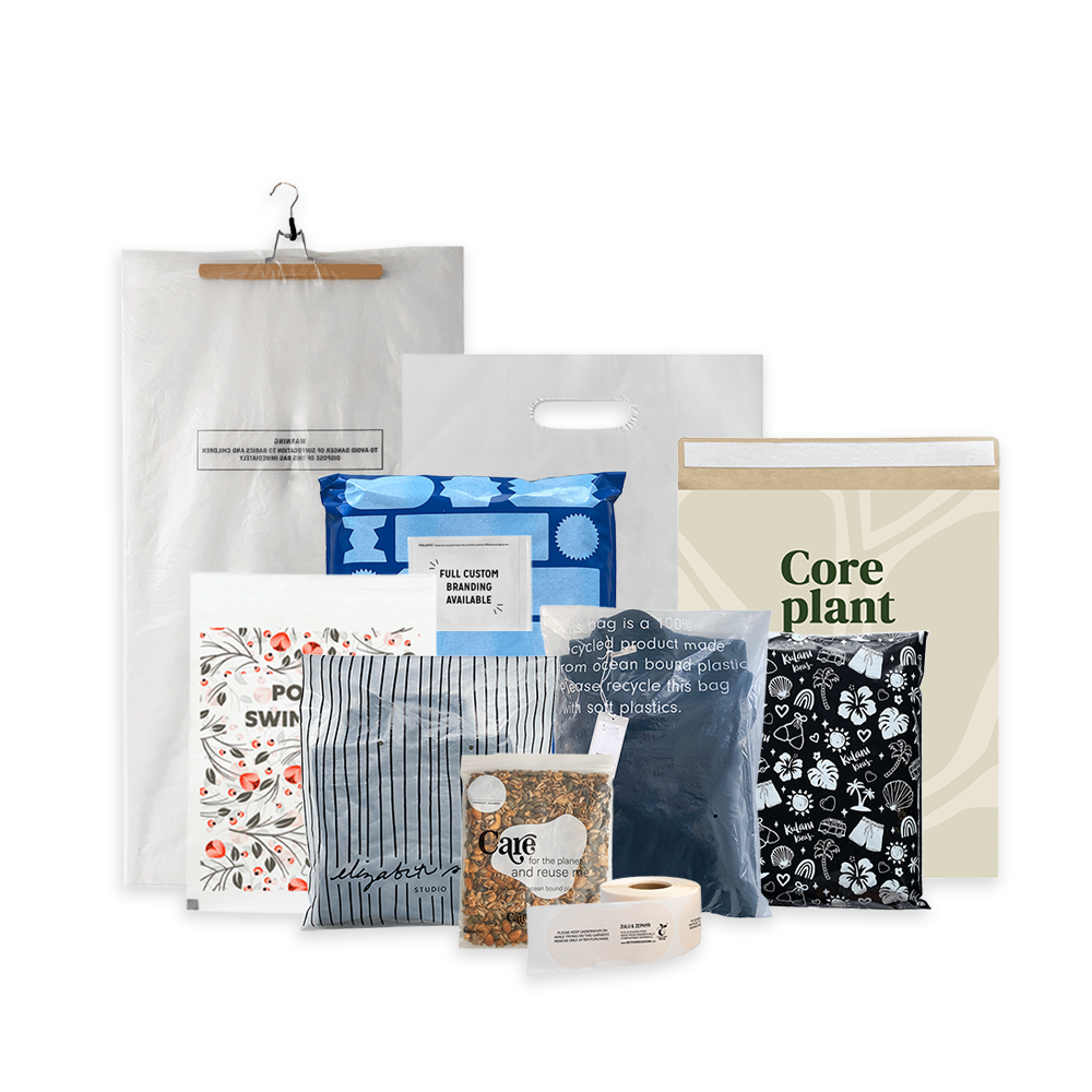 Custom plastic packaging bags deals